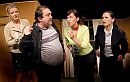 Gabriela Filippi, Otmar Brancuzský,  Kaira K. Hrachovcová, Dana Černá v představení „Velká zebra aneb Jak že se to jmenujete?“, foto: ...