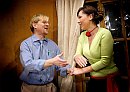 Petr Čtvrtníček, Kaira K. Hrachovcová v představení „Velká zebra aneb Jak že se to jmenujete?“, foto: Ivo Mičkal