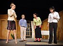 Gabriela Filippi, Petr Čtvrtníček, Kaira K. Hrachovcová, Nela Boudová v představení „Velká zebra aneb Jak že se to jmenujete?“, ...