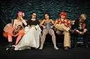 Linda Rybová, Kateřina Winterová, Jana Krausová, Lucie Polišenská, Jaroslava Obermaierová během představení Opona nahoru!, foto: David ...