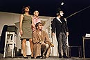 Vanda Hybnerová, Jakub Žáček, Vojtěch Záveský, Richard Trsťan v představení S nebo bez?, foto: Josefína Rašilovová a Lucie Vítková