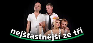 Eugéne Labiche: Nejšťastnější ze tří - Ivan Řezáč, Michal Dlouhý, Simona Postlerová a Kamil Halbich Eugéne Labiche: Nejšťastnější ze tří - Ivan Řezáč, Michal Dlouhý, Simona Postlerová a Kamil Halbich