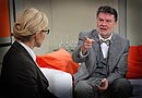 Kateřina Brožová, Jaromír Meduna v představení „Dohazovač“, foto: Ivo Mičkal