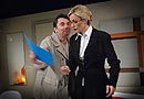 Aleš Procházka, Kateřina Brožová v představení „Dohazovač“, foto: Ivo Mičkal