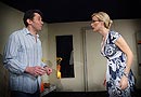 Aleš Procházka, Kateřina Brožová v představení „Dohazovač“, foto: Ivo Mičkal